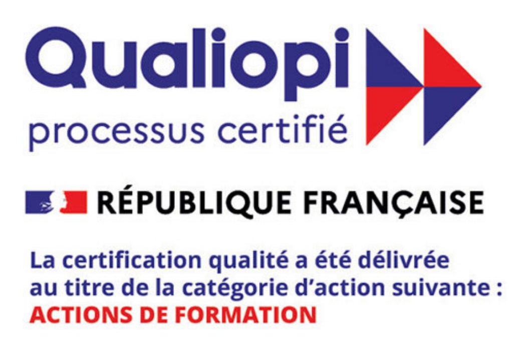 Logo Qualiopi avec catÃ©gorie actions de formation